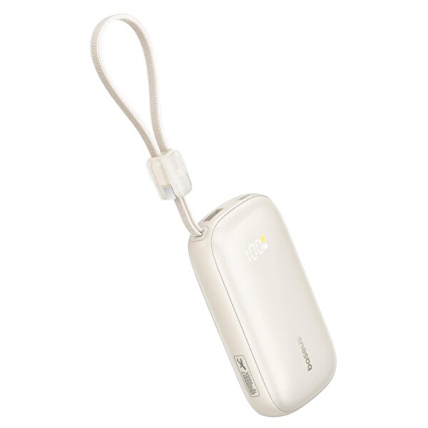 Baseus EnerFill FC21 QPow3 Ultra Dijital Göstergeli Powerbank 20.000 mAh 45W Titanyum Ayrılabilir Kablolu