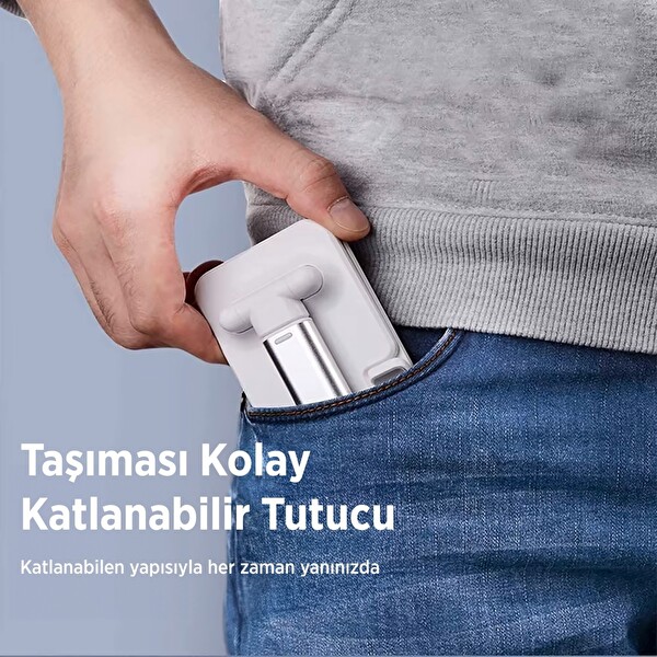 Juo Katlanabilir Masaüstü Telefon Standı Beyaz
