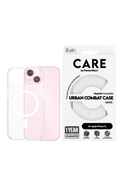 Panzerglass iPhone 15 Urban Combat Case Beyaz MagSafe Uyumlu Kılıf
