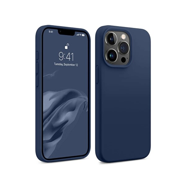 Bix iPhone 15 Pro Silikon Kılıf MagSafe Uyumlu Güçlü Koruma Darbe Emici Kömür Grisi