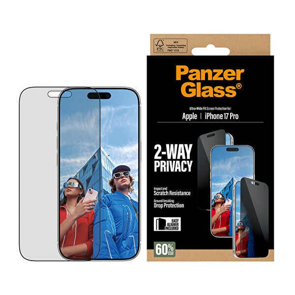 Panzerglass iPhone 17 Pro UWF Çerçeve Aparatlı Gizli/Hayalet Ekran Koruyucu