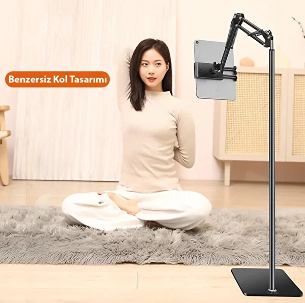 ZHL Tools 360 Derece Ayarlanabilir Teleskopik Metal Telefon - Tablet Tutucu Stand