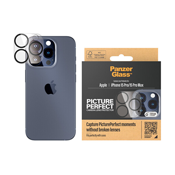 Panzerglass PicturePerfect iPhone 15 Pro - 15 Pro Max Kamera Lens Koruyucu