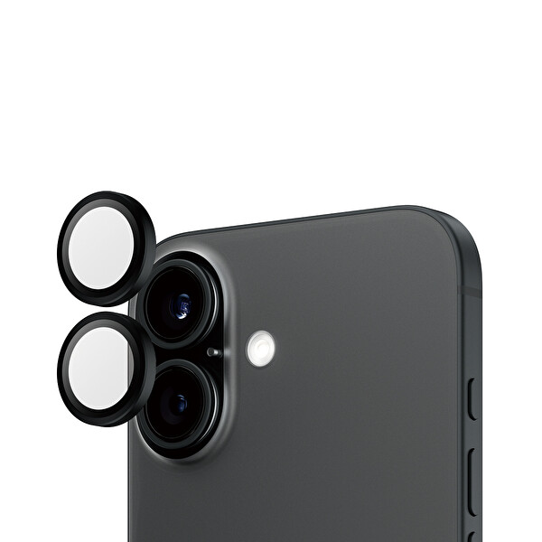 Panzerglass Hoops iPhone 16 - 16 Plus Siyah Kamera Lens Koruyucu