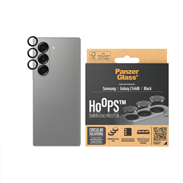 Panzerglass Hoops Samsung Galaxy Z Fold6 Siyah Kamera Lens Koruyucu