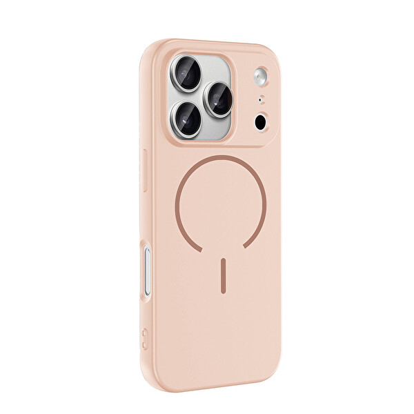 iPhone 17 Pro Max Kılıf Meta Lansman M-Safe Kamera Korumalı içi Kadife Yumuşak Renkli Süet Silikon