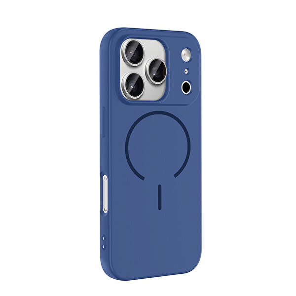 iPhone 17 Pro Max Kılıf Meta Lansman M-Safe Kamera Korumalı içi Kadife Yumuşak Renkli Süet Silikon