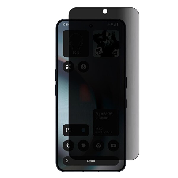 Engo Nothing Phone 3 Uyumlu 9H Nano Şeffaf Siyah Hayalet Ekran Koruyucu