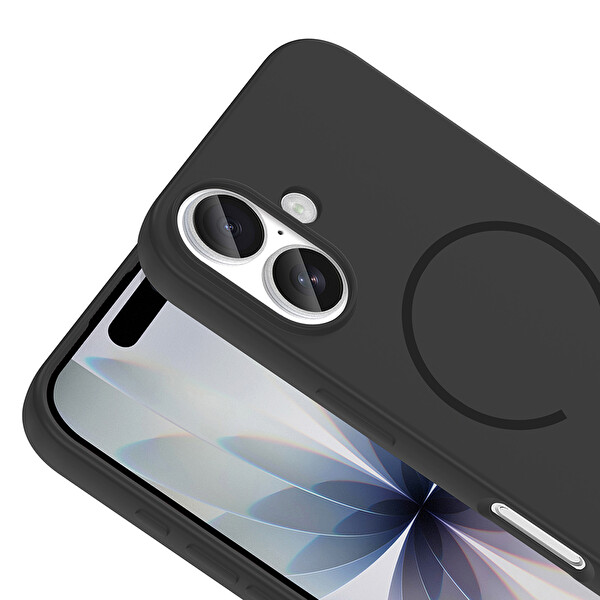 iPhone 17 Kılıf Meta Lansman M-Safe Kamera Korumalı içi Kadife Yumuşak Renkli Süet Silikon