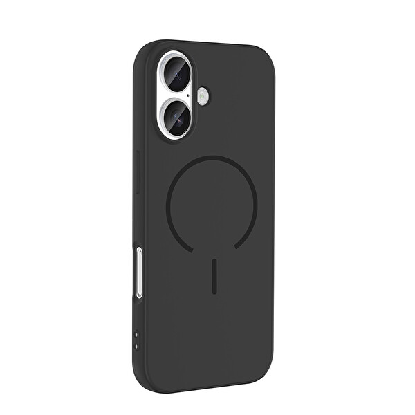 iPhone 17 Kılıf Meta Lansman M-Safe Kamera Korumalı içi Kadife Yumuşak Renkli Süet Silikon