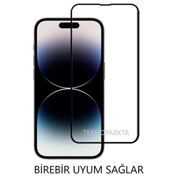 Teknoparkta iPhone 14 Plus Ekran Koruyucu Tam Kapatan Tamperli Cam Kırılmaz Cam Full Hd Glass