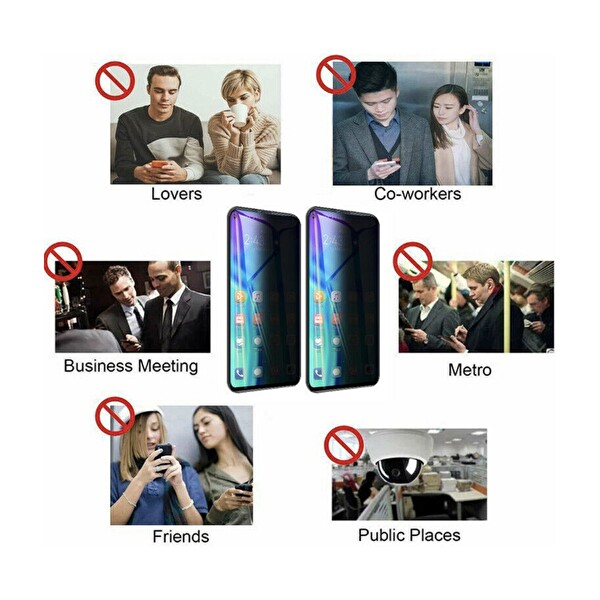 Teknoparkta Apple iPhone 11 Mat Hayalet Ekran Gizli Privacy Tam Kaplayan Kırılmaz Cam Seramik Nano Ekran Koruyucu