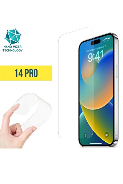 Teknoparkta iPhone 14 Pro Ekran Koruyucu Nano Cam Şeffaf Ekran Koruyucu