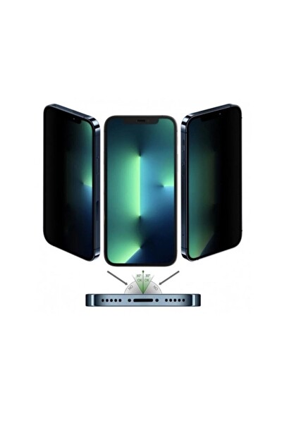 Teknoparkta iPhone 14 Pro Max Mat Hayalet Ekran Gizli Privacy Tam Kaplayan Kırılmaz Cam Seramik Ekran Koruyucu