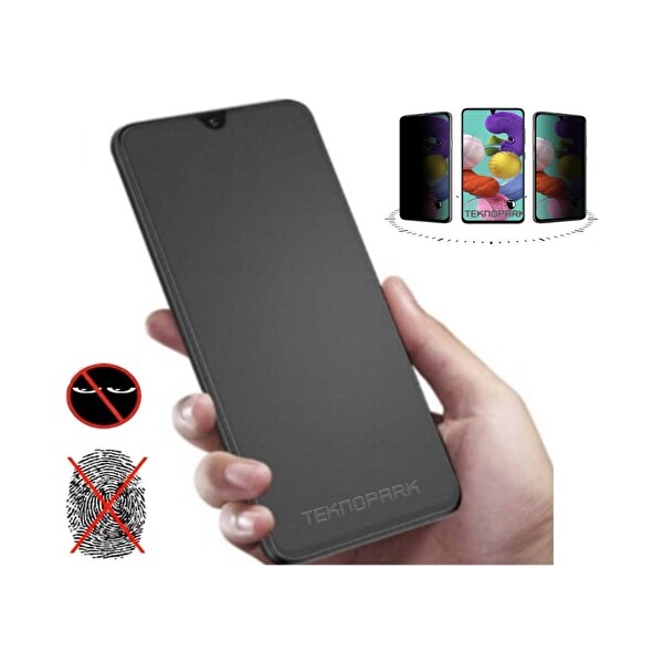 Teknoparkta Vivo Y31 Y31S Mat Hayalet Privacy Tam Kaplayan Cam Seramik Nano Ekran Koruyucu