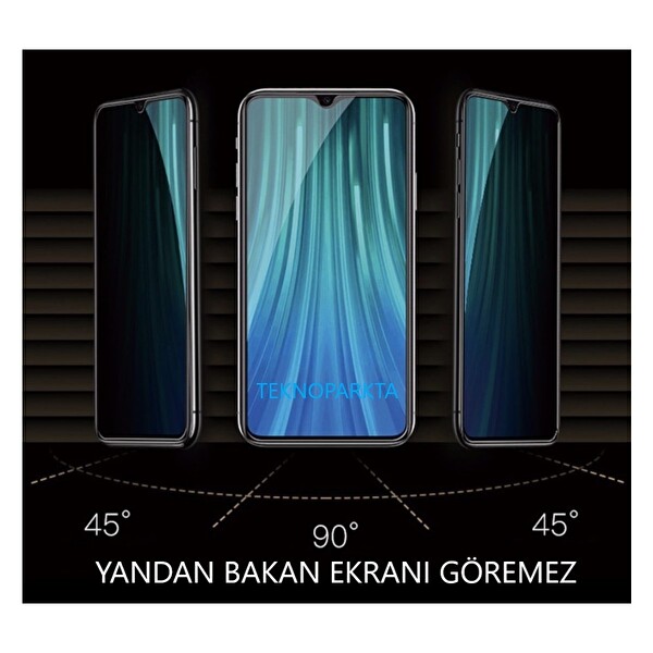 Teknoparkta Vivo Y31 Y31S Mat Hayalet Privacy Tam Kaplayan Cam Seramik Nano Ekran Koruyucu