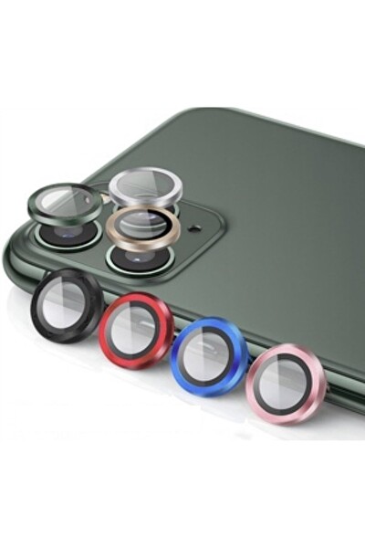 Teknoparkta iPhone 14 Pro Max Kamera Koruyucu Lens Mercek Metal Çerçeveli 3lü Set Gold Altın