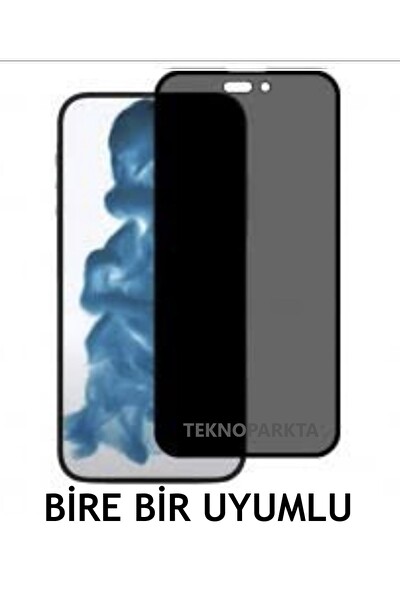 Teknoparkta iPhone 14 Pro Max Hayalet Privacy Gizli Görünmez Tam Kaplayan Kırılmaz Cam Ekran Koruyucu