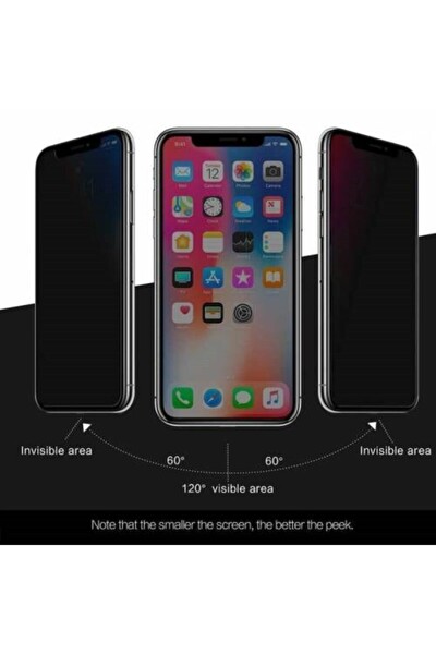 Teknoparkta Apple iPhone 12 Mini Full-screen Privacy Görünmez Mat Hayalet Ekran Koruyucu Cam