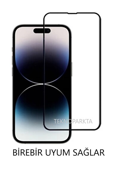 Teknoparkta iPhone 14 Plus Ekran Koruyucu Tam Kapatan Tamperli Cam Kırılmaz Cam Full Hd Glass