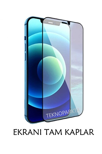 Teknoparkta iPhone 14 Plus Ekran Koruyucu Tam Kapatan Tamperli Cam Kırılmaz Cam Full Hd Glass