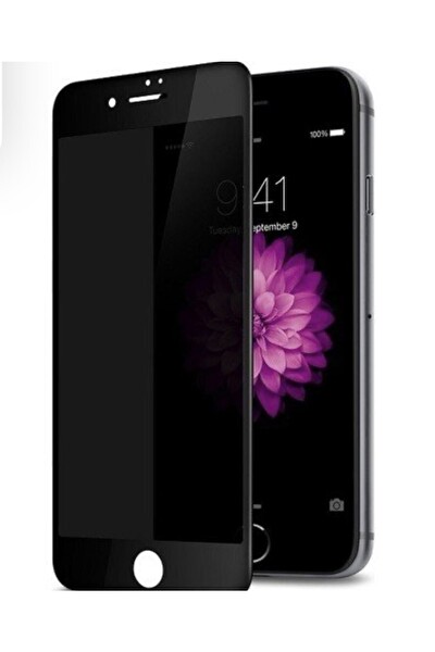 Teknoparkta iPhone 7 8 Se Mat Hayalet Ekran Gizli Privacy Tam Kaplayan Kırılmaz Cam Seramik Ekran Koruyucu Siyah