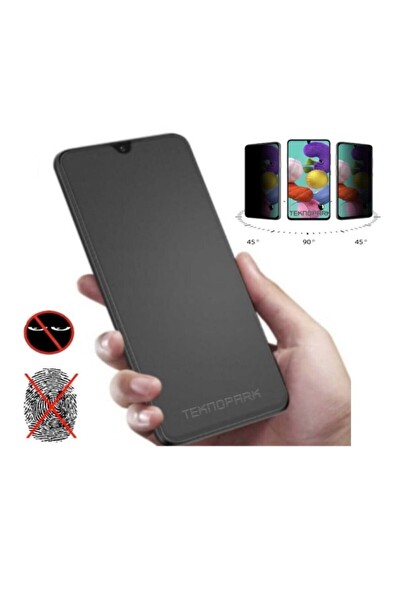 Teknoparkta Samsung Galaxy A72 Mat Hayalet Ekran Gizli Privacy Tam Kaplayan Kırılmaz Cam Seramik Nano Ekran Koruyucu