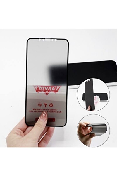Teknoparkta iPhone 11 Pro Mat Hayalet Ekran Gizli Privacy Tam Kaplayan Kırılmaz Cam Seramik Nano Ekran Koruyucu