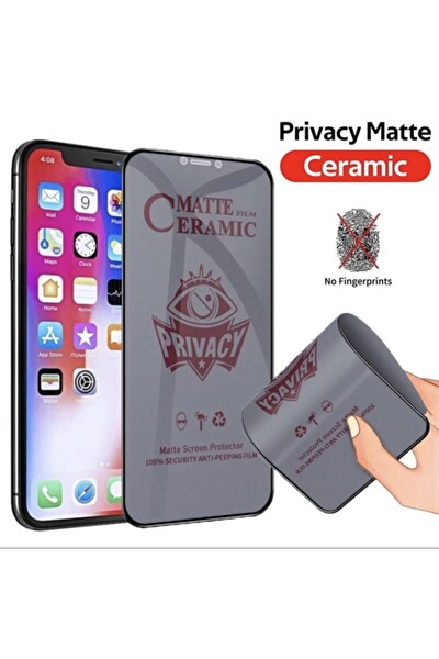 Teknoparkta iPhone 11 Pro Mat Hayalet Ekran Gizli Privacy Tam Kaplayan Kırılmaz Cam Seramik Nano Ekran Koruyucu