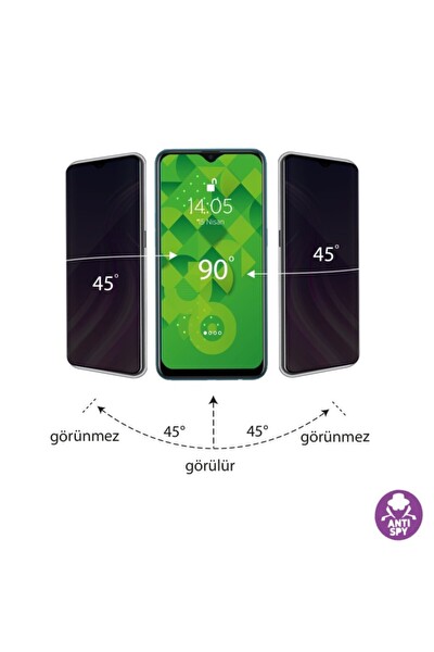 Teknoparkta iPhone Xs Max Hayalet Ekran Privacy Görünmez Gizli Tam Kaplayan Kırılmaz Cam