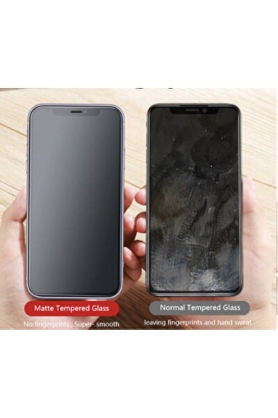Teknoparkta iPhone 12 Pro Max Mat Seramik Nano Tam Kaplayan Full Ekran Koruyucu Siyah