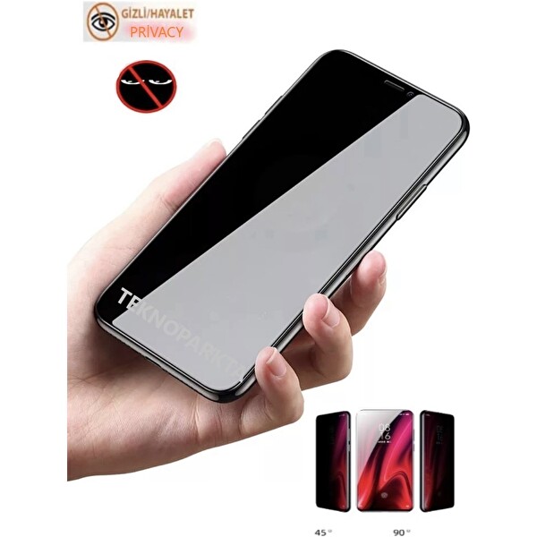 Teknoparkta Samsung Galaxy S23 Hayalet Ekran Koruyucu Privacy Gizlilik Filitreli Tam Kaplayan Kırılmaz Cam