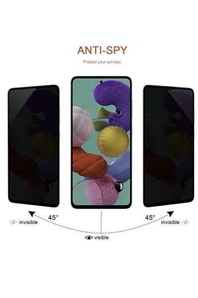 Teknoparkta Teknopark Samsung Galaxy M51 Privacy Kavisli Hayalet Gizlilik Filitreli Full Ekran Koruyucu
