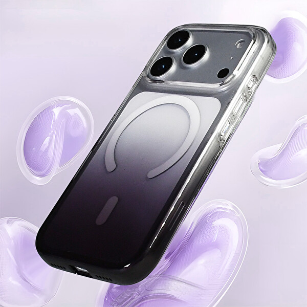 Başkenttekno iPhone 17 Pro Max Kılıf Kablosuz Şarj Özellikli Septik Silikon Kapak Siyah