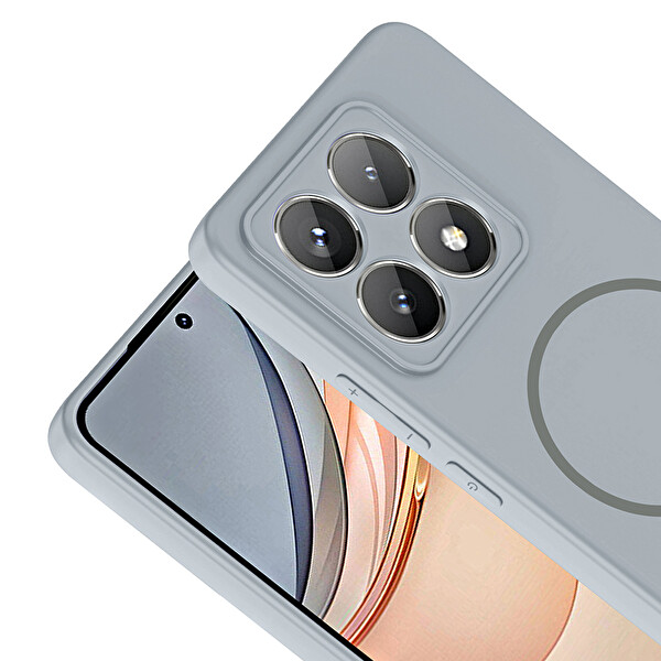 Başkenttekno Xiaomi 14T Pro Kılıf Meta Lansman M-Safe Kamera Korumalı içi Kadife Yumuşak Renkli Süet Silikon