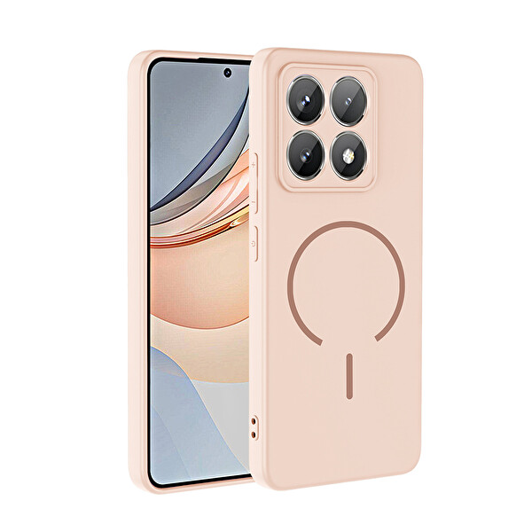 Başkenttekno Xiaomi 14T Kılıf Meta Lansman M-Safe Kamera Korumalı içi Kadife Yumuşak Renkli Süet Silikon