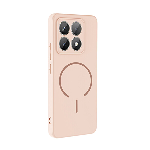 Başkenttekno Xiaomi 14T Kılıf Meta Lansman M-Safe Kamera Korumalı içi Kadife Yumuşak Renkli Süet Silikon
