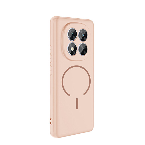 Başkenttekno Xiaomi Redmi Note 14 Pro 4G Kılıf Meta Lansman M-Safe Kamera Korumalı içi Kadife Yumuşak Renkli Süet Silikon