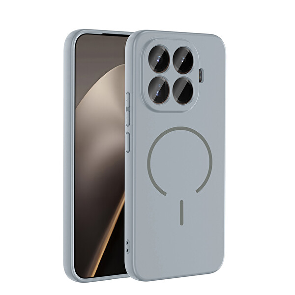 Başkenttekno Xiaomi 15T Pro Kılıf Meta Lansman M-Safe Kamera Korumalı içi Kadife Yumuşak Renkli Süet Silikon