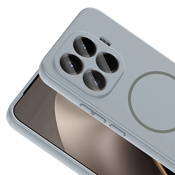 Başkenttekno Xiaomi 15T Pro Kılıf Meta Lansman M-Safe Kamera Korumalı içi Kadife Yumuşak Renkli Süet Silikon
