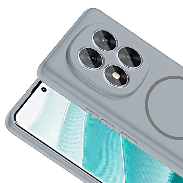 Başkenttekno Xiaomi Redmi Note 14 Pro 5G Kılıf Meta Lansman M-Safe Kamera Korumalı içi Kadife Yumuşak Renkli Süet Silikon