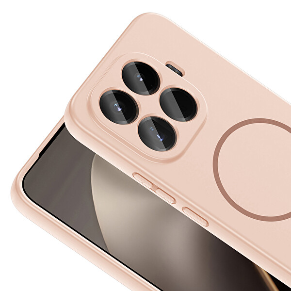 Başkenttekno Xiaomi 15T Pro Kılıf Meta Lansman M-Safe Kamera Korumalı içi Kadife Yumuşak Renkli Süet Silikon