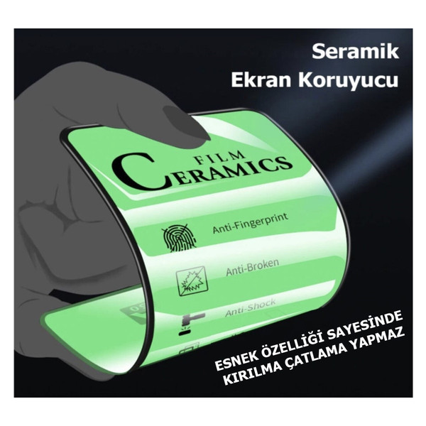 Teknoparkta Oppo Reno 5 Lite Ekran Koruyucu Seramik Nano Cam Esnek Tam Full Kaplayan Kırılmaz
