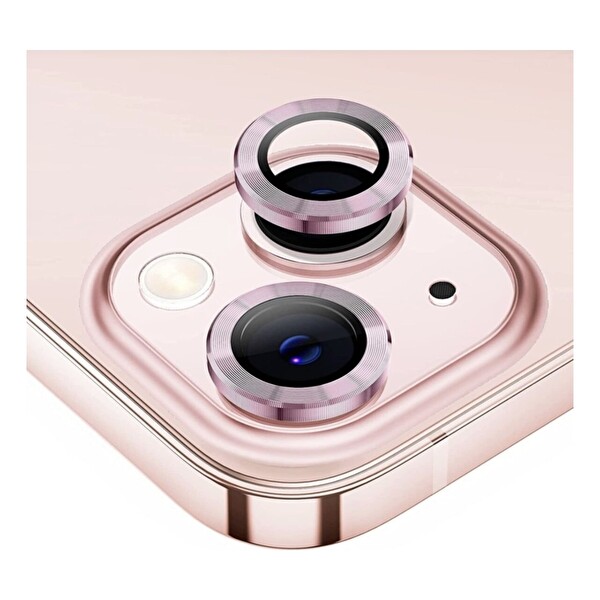 Teknoparkta Apple iPhone 13 Mini Kamera Koruyucu Lens Mercek Metal Çerçeveli 2li Set Gümüş Gri Silver