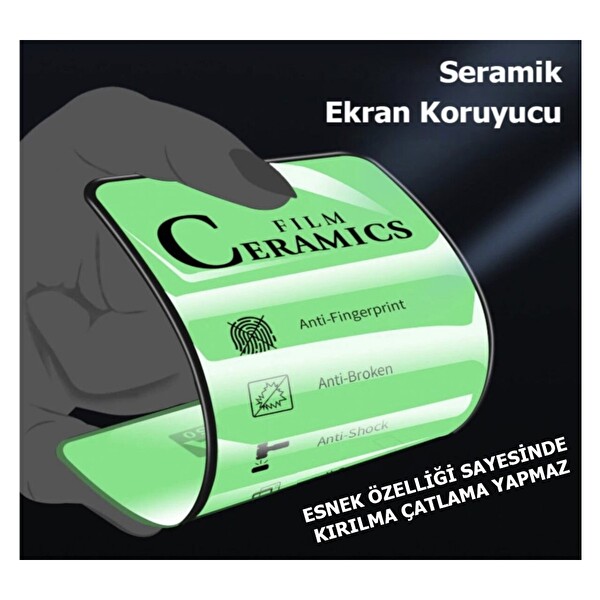 Teknoparkta Oppo A55 Ekran Koruyucu Seramik Nano Cam Esnek Tam Full Kaplayan Kırılmaz