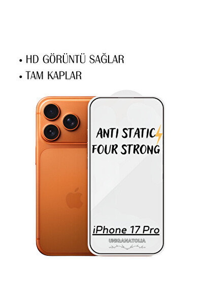 Uniqanatolia iPhone 17 Pro Antı-Statıc 3D Toz Tutmayan Kırılmaz Ekran Koruyucu