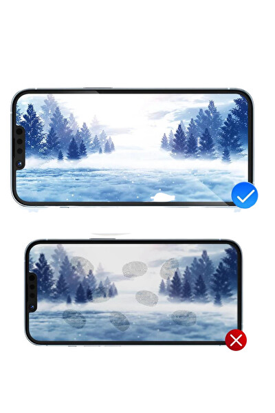 Uniqanatolia iPhone 14 Pro Kırılmaz Antı-Statıc 3D Toz Tutmayan Ekran Koruyucu