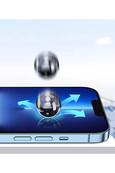 Uniqanatolia iPhone 14 Pro Kırılmaz Antı-Statıc 3D Toz Tutmayan Ekran Koruyucu