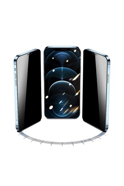 Uniqanatolia iPhone 15 Pro Antı-Statıc 3D Prıvacy Hayalet Toz Tutmayan Kırılmaz Ekran Koruyucu