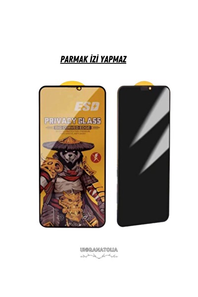 Uniqanatolia iPhone 15 Pro Antı-Statıc 3D Prıvacy Hayalet Toz Tutmayan Kırılmaz Ekran Koruyucu